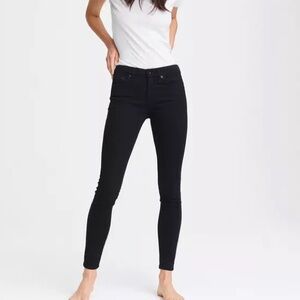 Rag & Bone Size 27 Cate Mid Rise Skinny No Fade Black Denim Jeans